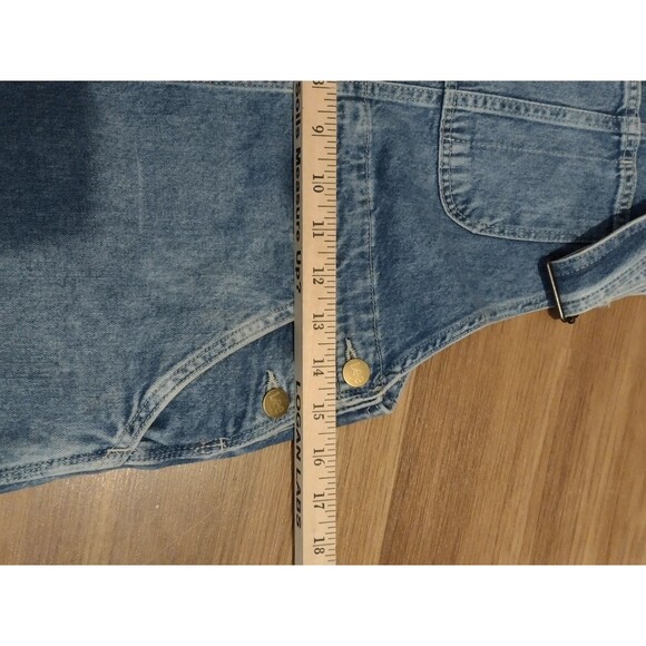 Lee for H&M Denim Blue Jean Overall Jumper Skirt Medium Wash - Women’s Size 16 - Picture 11 of 12